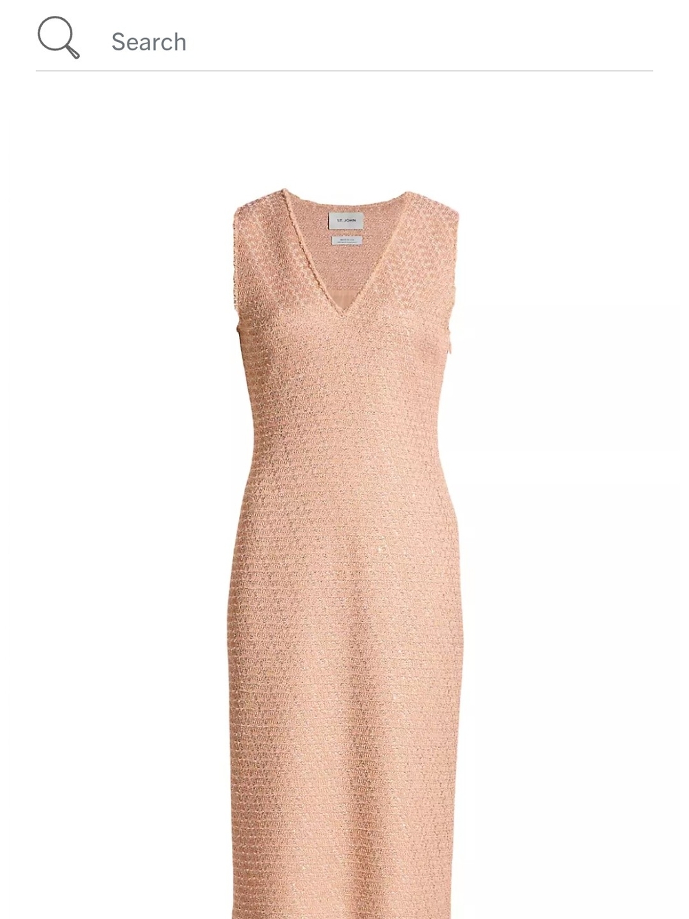 St. John Sequin-Embellished Tweed Jacket & Dress Set in Blush Pink Size 14 - Picture 9 of 14